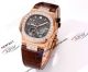 Replica GR Factory Patek Philippe Nautilus Rose Gold Diamond Bezel Leather Strap (5)_th.jpg